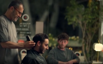 From 'Haircut,' a documentary about a hairdresser and his discussions over the last two years, premiering October 15, 2025 on Yes Docu (Courtesy)